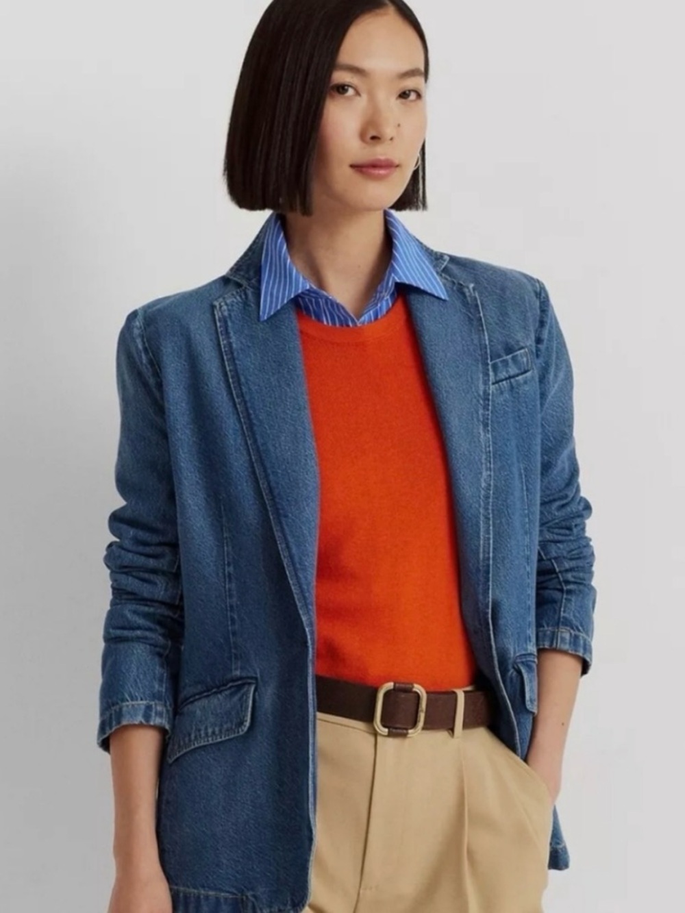 Ralph Lauren Size 14 Denim Blazer, Excellent Condition